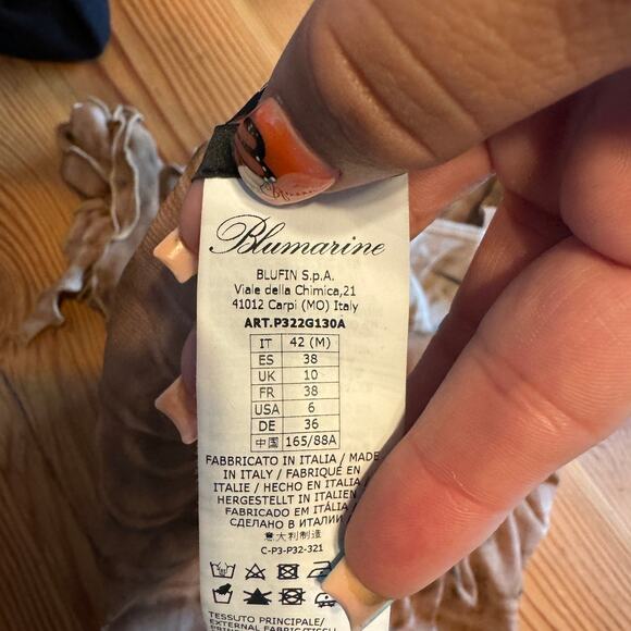 BLUMARINE Rock Mit Kroko-style In Brown - Picture 4 of 4